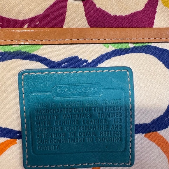 Coach Blue and Orange Tote Bag with Structured Design - Picture 2 of 4